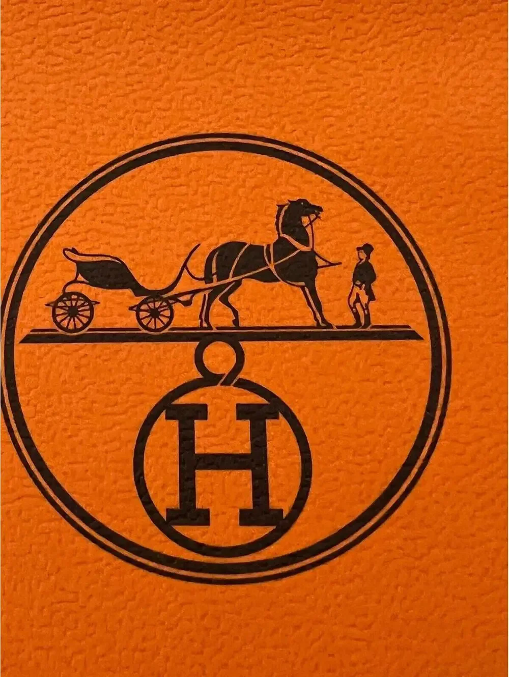 Hermes Orange Paper 5 Gift Bags Brown Cord Handles 8